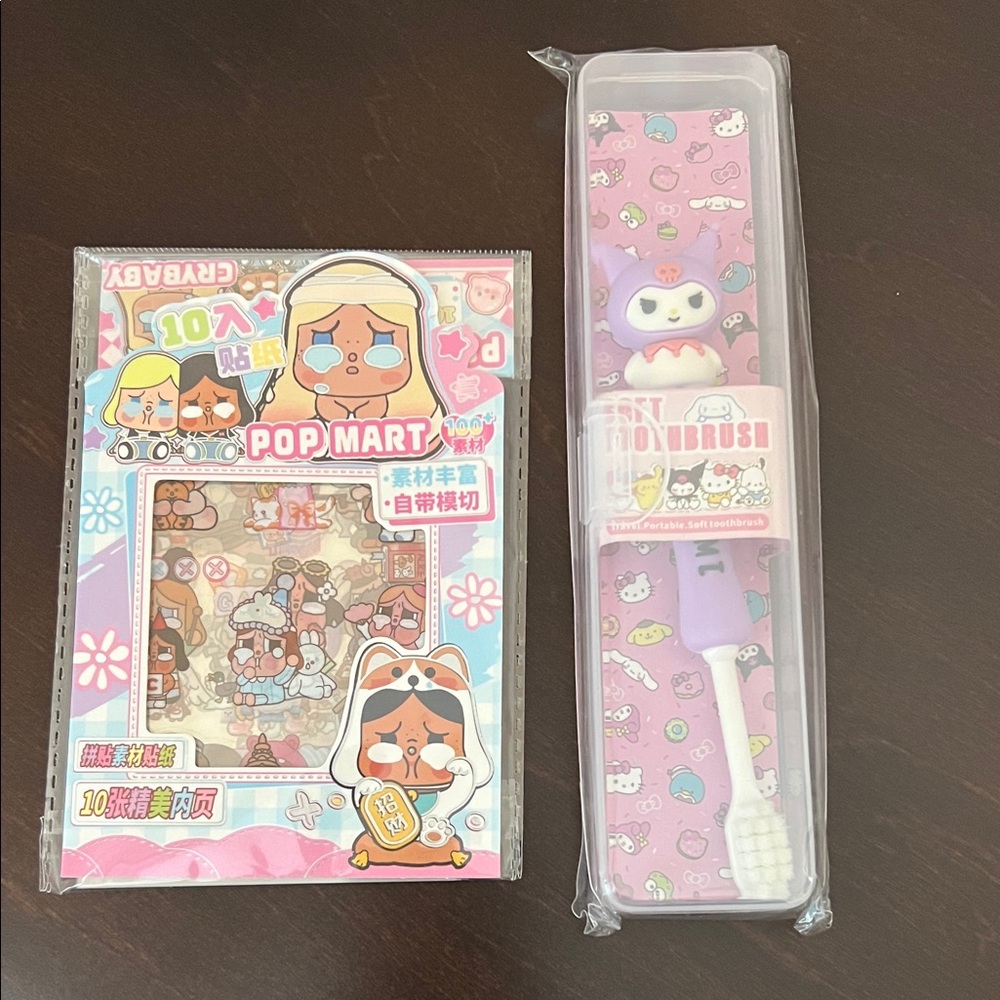 Kids Cartoon Toothbrush and stickers